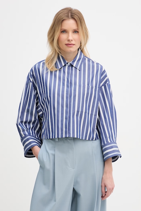 Max&Co. koszula damska bawełniana MCOVELOCE granatowa w paski 2616111054200
