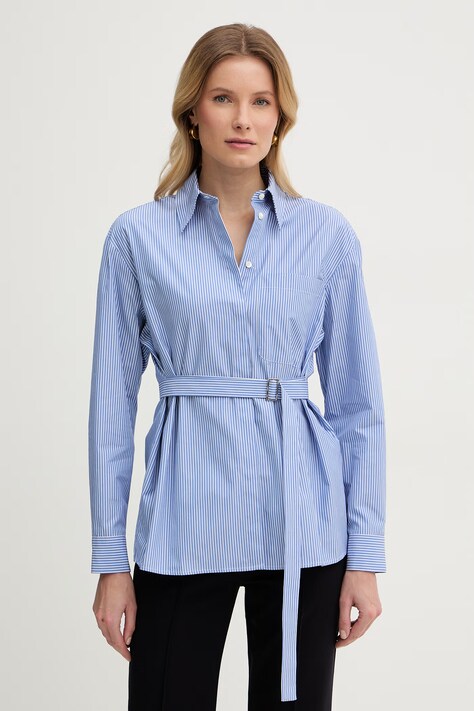 Max&Co. koszula damska bawełniana MCLEBBRO niebieska w paski