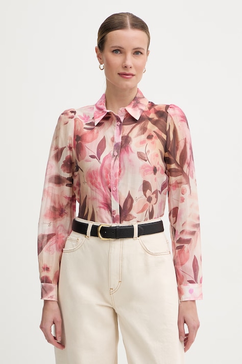 Gaudi koszula damska beżowa w kwiaty 611FD45038