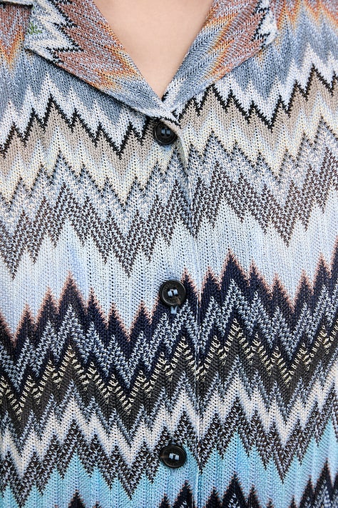 Missoni сорочка жіноча віскозна — SS26-KDD0HL, блакитний — фото 5