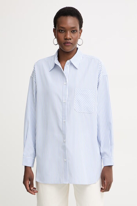 Armani Exchange košulja za žene plava na pruge XW002034 AF21535