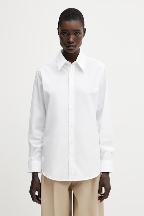 A.P.C. koszula damska bawełniana biała gładka COHLE.F12650
