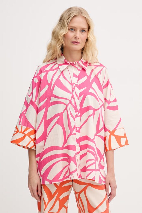 Lola Casademunt koszula damska bawełniana różowa LS2615098