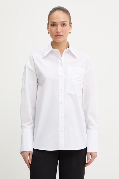 Karl Lagerfeld koszula damska bawełniana biała B2W11041