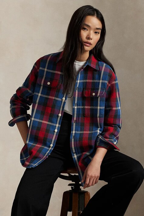 Polo Ralph Lauren koszula damska bawełniana w kratkę 211941502