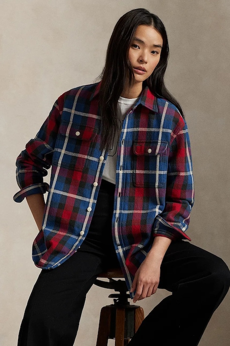 Polo Ralph Lauren koszula damska bawełniana w kratkę 211941502