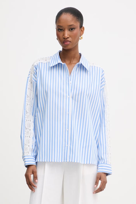 Morgan koszula damska bawełniana niebieska w paski CARAY