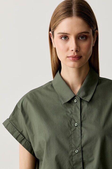 United Colors of Benetton сорочка жіноча бавовняна — SS26-KDD0M2, зелений — фото 4