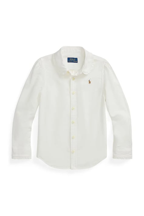 Otroška bombažna srajca Polo Ralph Lauren bela barva, 312929954004