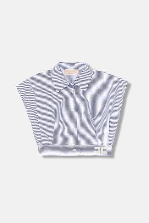 Elisabetta Franchi koszula bawełniana dziecięca kolor niebieski EFCA281.0.CR025