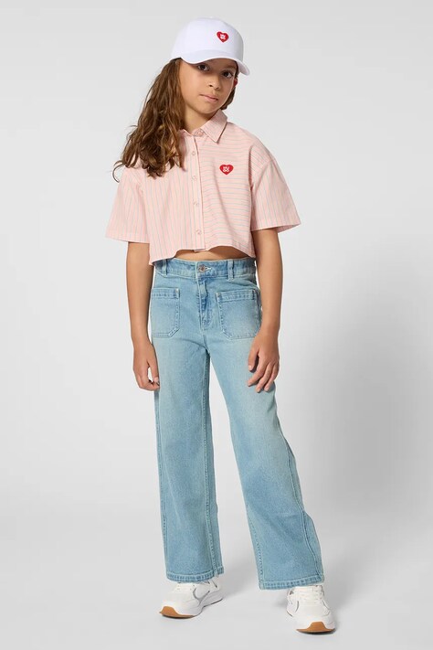 HUGO koszula dziecięca bawełniana pomarańczowa G01041