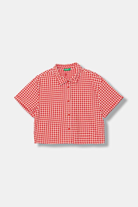 United Colors of Benetton košeľa detská bavlnená červená 5TEECQ04O