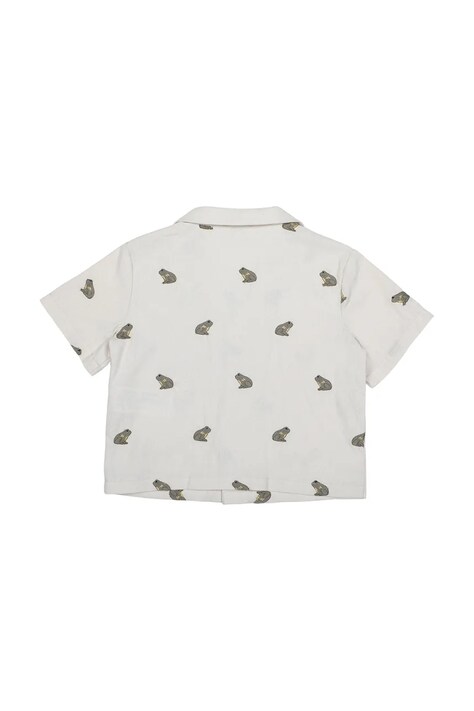 Дитяча сорочка з додаванням льону Donsje Deccie Shirt Frogs — фото 3