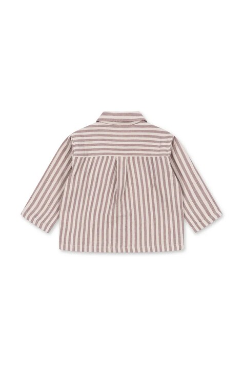 Konges Sløjd сорочка дитяча бавовняна ELY SHIRT GOTS — SS26-KDK00D, бордо — фото 3