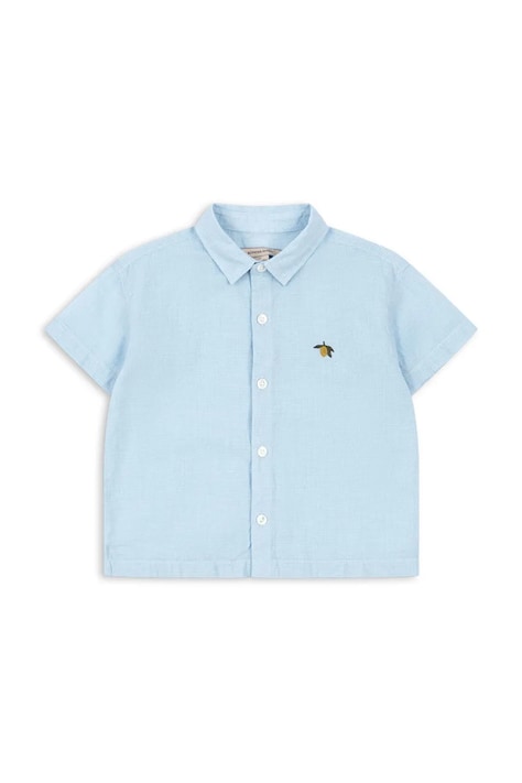 Konges Sløjd cămașă pentru copii, din bumbac FRAN SHIRT GOTS albastră KS105388