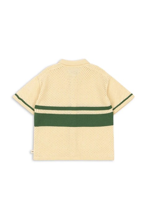 Konges Sløjd дитяча бавовняна сорочка HAI KNIT SHIRT GOTS — SS26-KDK00G, жовтий — фото 3