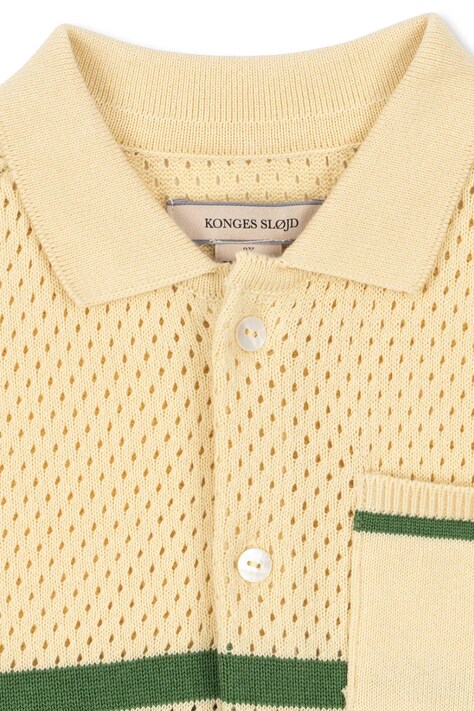 Konges Sløjd дитяча бавовняна сорочка HAI KNIT SHIRT GOTS — SS26-KDK00G, жовтий — фото 4
