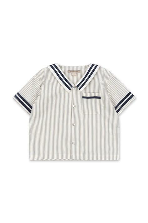 Konges Sløjd πουκάμισο παιδικό βαμβακερό ALLIE SAILOR SHIRT GOTS λευκό ριγέ KS105255