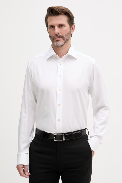 Eton koszula męska bawełniana biała gładka 100014875