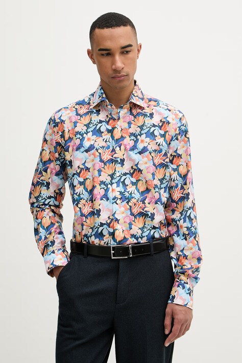 Eton koszula męska z bawełny granatowa 100014842