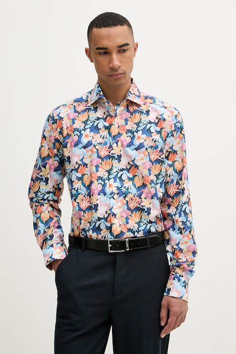 Eton koszula męska z bawełny granatowa 100014842