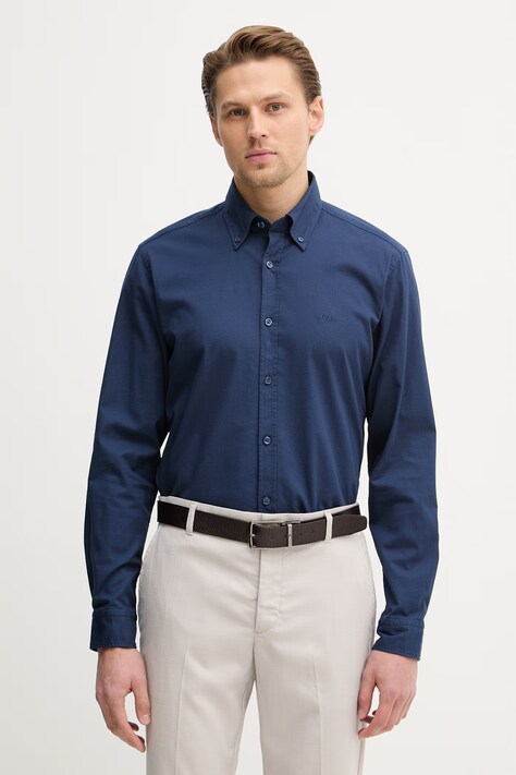 BOSS Orange koszula Rickert_M męska kolor granatowy regular z kołnierzykiem button-down 50553001