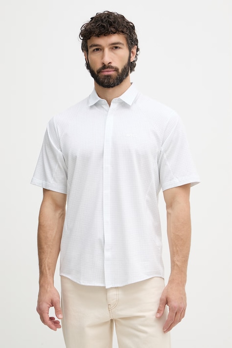 BOSS Green pánska bavlnená košeľa ST_Excurse S modrá 50554450