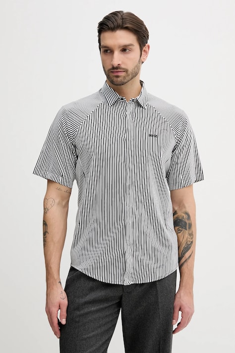 BOSS Green koszula bawełniana ST_Excurse S męska kolor czarny regular z kołnierzykiem klasycznym 50554450