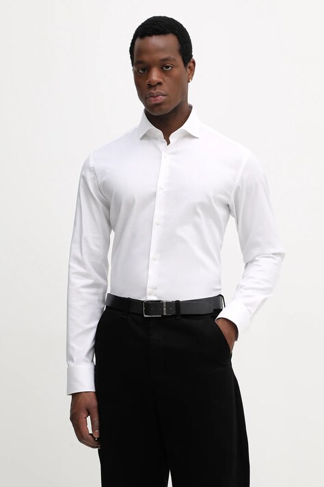 Рубашка BOSS H-JOE-SP-C1-261 цвет белый regular итальянский воротник 50556062