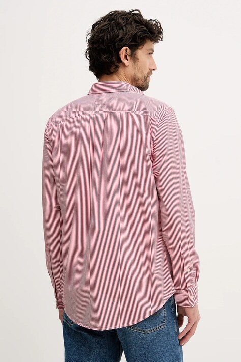 Tommy Hilfiger koszula bawełniana męska kolor czerwony regular z kołnierzykiem button-down MW0MW41403