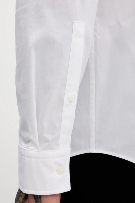 HUGO koszula męska kolor biały regular z kołnierzykiem klasycznym 50555786