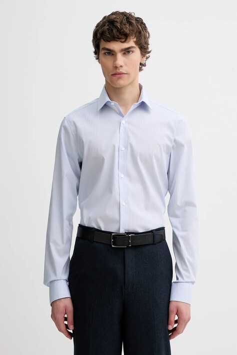 Рубашка Calvin Klein slim итальянский воротник LV019EU088
