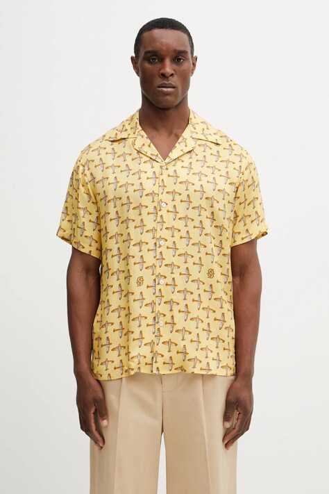 Drôle de Monsieur shirt Skyline yellow color relaxed J.SH230.VI028.YL