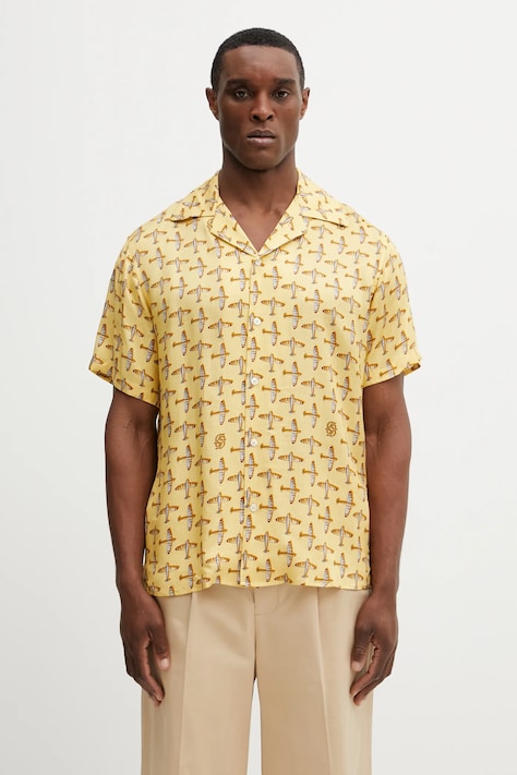 Drôle de Monsieur shirt Skyline yellow color relaxed J.SH230.VI028.YL