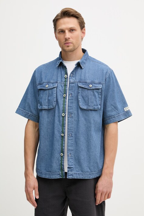 Columbia koszula męska z bawełną Acker Rock niebieska 2157021