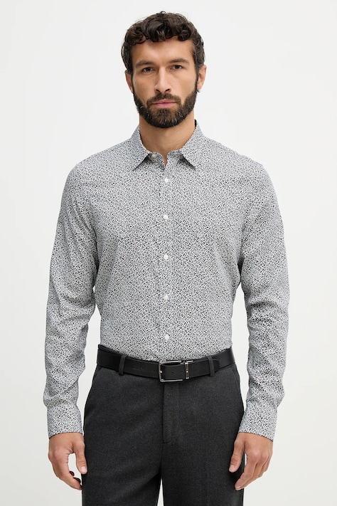 Michael Kors koszula męska kolor granatowy regular z kołnierzykiem klasycznym CR6403VKLQ