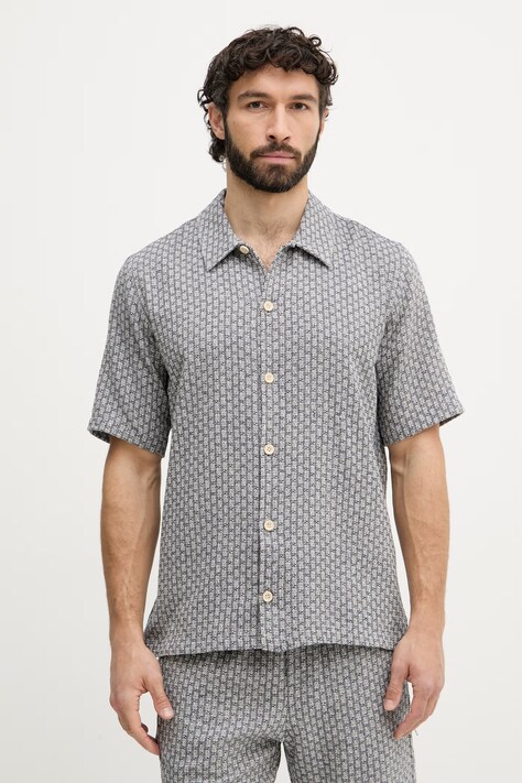 Mos Mosh camicia da uomo con cotone Banks blu navy 509550