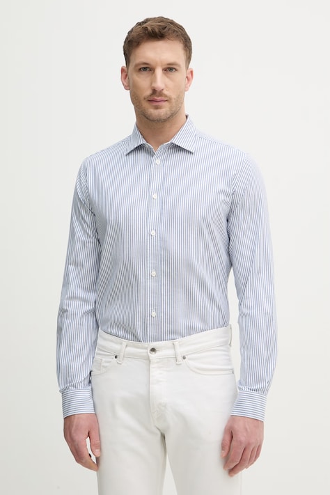 Mos Mosh koszula Marco męska kolor niebieski regular z kołnierzykiem klasycznym 508130