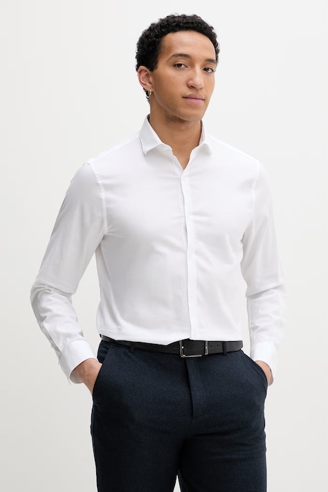 Calvin Klein košeľa pánska biela hladká LV019EU120