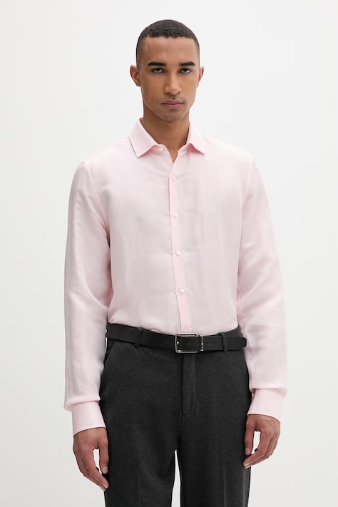 Calvin Klein férfi lenvászon ing rózsaszín LV019EU121