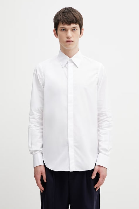 RHUDE Papillon Poplin сорочка бавовняна чоловіча біла RHSS26SR02361