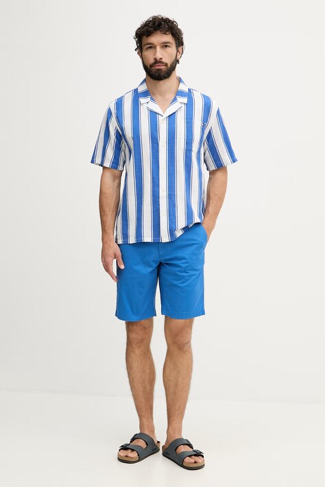 Tommy Hilfiger koszula męska bawełniana niebieska UM0UM03814