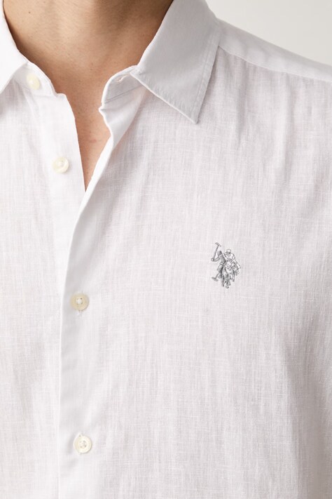 U.S. Polo Assn. сорочка чоловіча з додаванням льону LINEN BLEND SS — фото 5