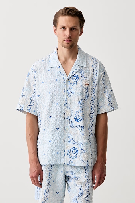 adidas Originals рубашка для мужчин Resort голубая цветы KX1225