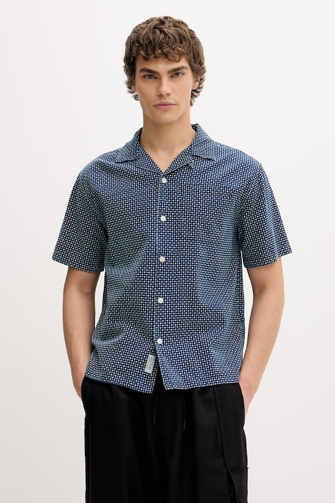 Guess Jeans πουκάμισο ανδρικό βαμβακερό μπλε M6GHB6 D8381