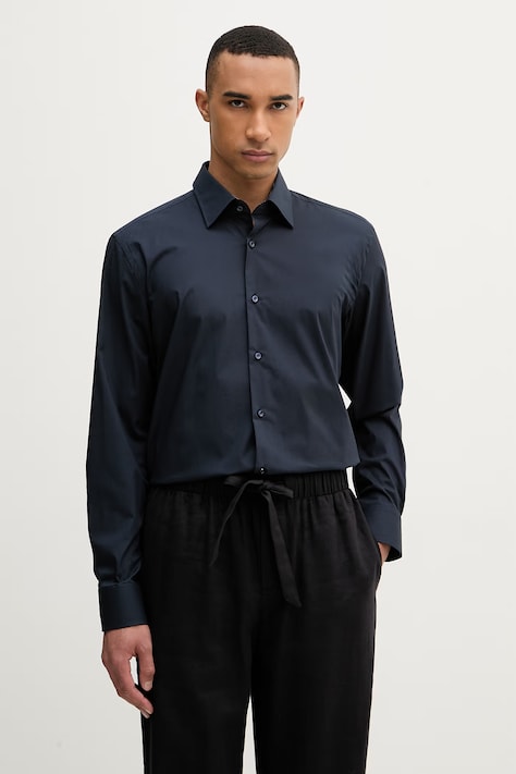 BOSS koszula męska bawełniana HANK granatowa 50560574