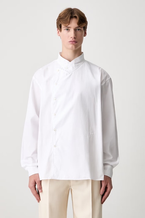 Kenzo Shirt LS πουκάμισο βαμβακερό ανδρικό λευκό απλό FG55CH4249LF