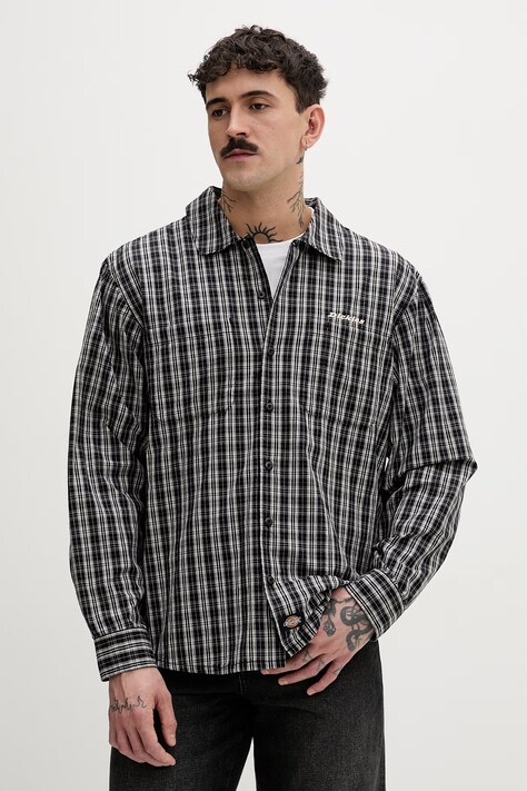 Dickies srajca moška bombažna črna karirasta DK0A885CBLK1