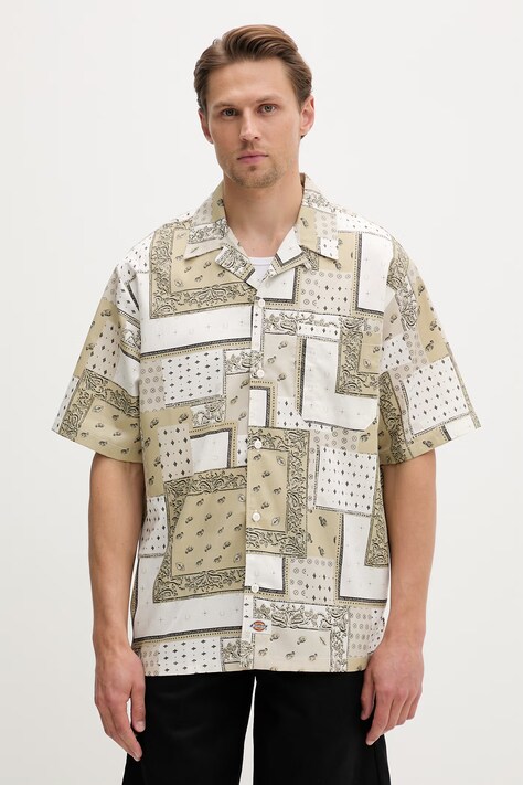 Dickies πουκάμισο ανδρικό με lyocell μπεζ DK0A889TC481