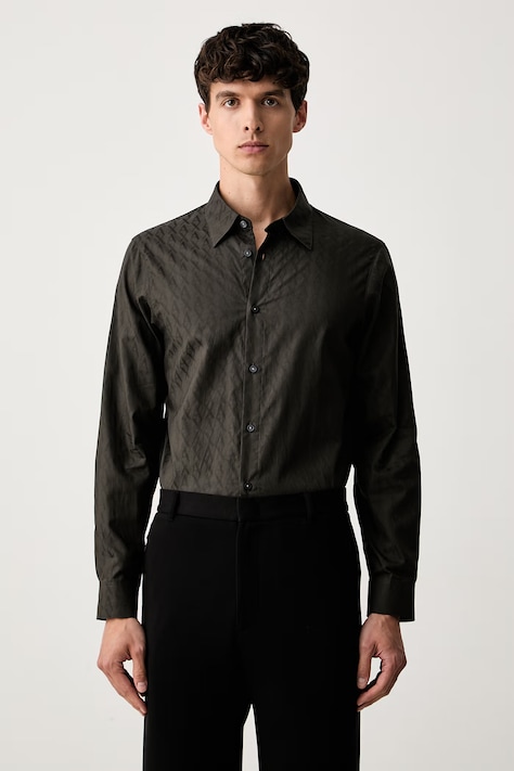 Armani Exchange srajca moška bombažna zelena XM001587 AF16631